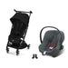 Cybex Libelle Black Magic Black, Aton B2 i-Size Steel Grey ve adaptör — travel sistem