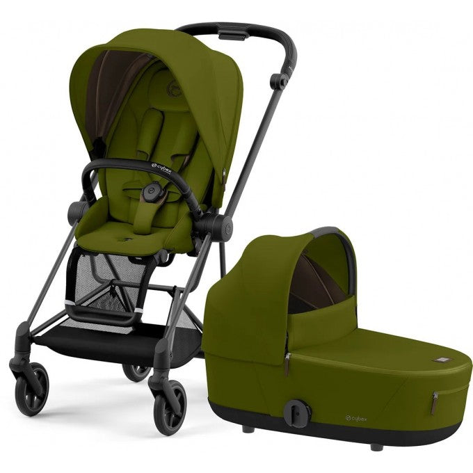 Cybex Mios Set (Matt black-khaki green) <br> (portbebe hediyeli)