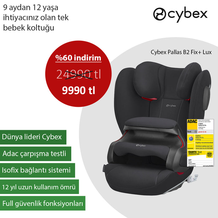 Cybex Pallas B2 Fix+ Lux <br> (Adac ödüllü isofixli bebek oto koltuğu 9-36 kg)