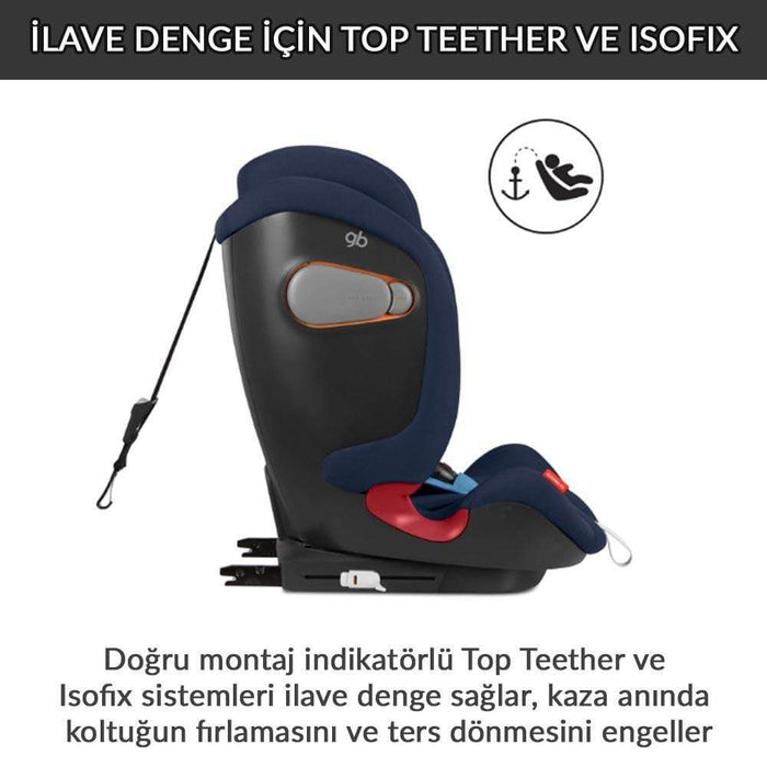 Adac'lı Cybex GB Everna (9-36) kg / GB Uniall (0-36 kg) Isofix Bebek Oto Koltuğu (Black)