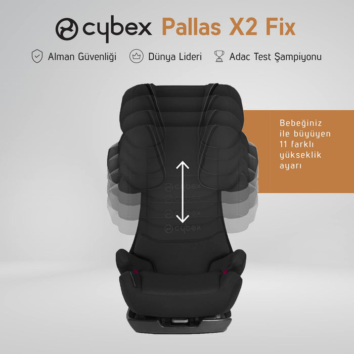 Adac'lı Cybex Pallas X2 Fix (9-36 Kg) Isofix Bebek Oto Koltuğu