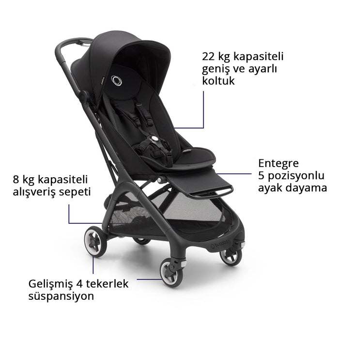 Bugaboo Butterfly<br>  (bir saniyede açılan kabin boy bebek arabası)
