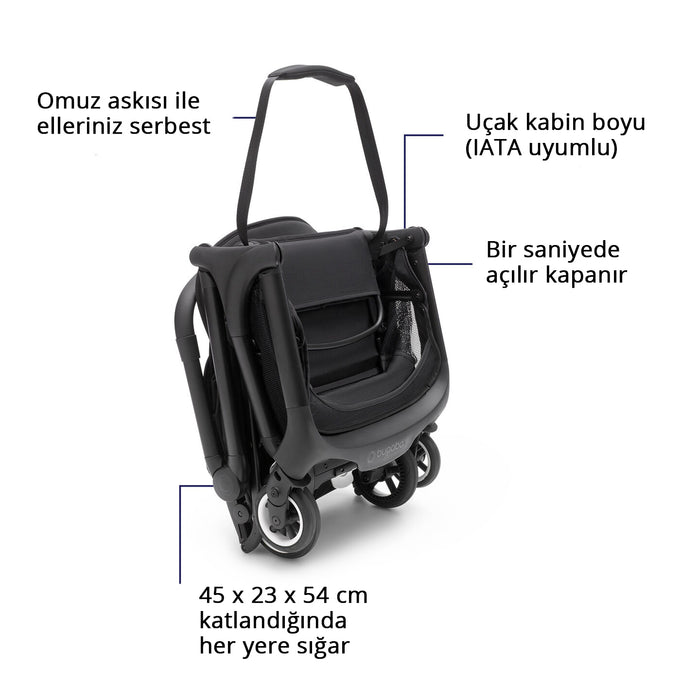 Bugaboo Butterfly<br>  (bir saniyede açılan kabin boy bebek arabası)