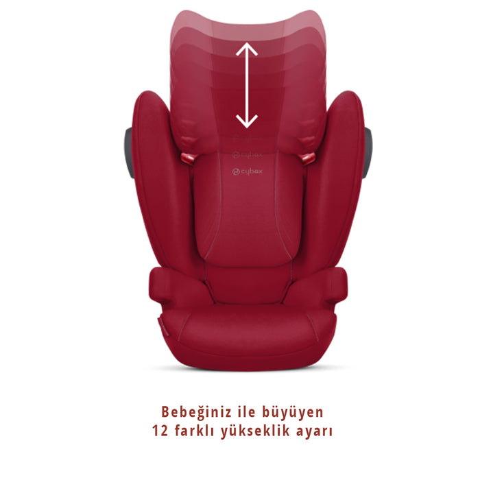 Cybex Solution B2 fix + Lux (dynamic red) <br> (Adac ödüllü isofixli çocuk oto koltuğu 15-50 kg)
