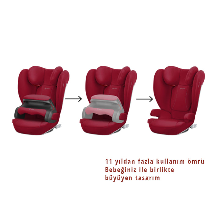 Cybex Pallas B Fix (steel grey) <br> (Adac ödüllü latch bağlantı bebek oto koltuğu 9-36 kg)